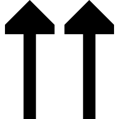 Double Triangle Arrow Up Icon from Sharp Remix Set