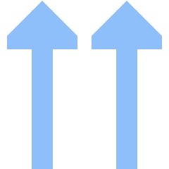 Double Triangle Arrow Up Icon from Sharp Flat Set