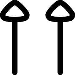 Double Triangle Arrow Up Icon from Flex Line Set
