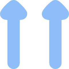 Double Triangle Arrow Up Icon from Flex Flat Set