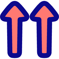 Double Triangle Arrow Up Icon from Plump Pop Set