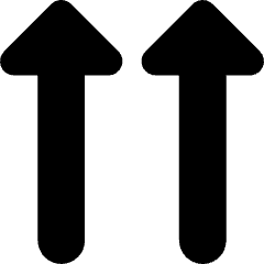 Double Triangle Arrow Up Icon from Core Solid Set