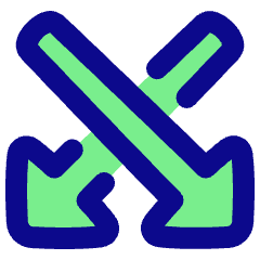 Triangle Arrow Crossover Down Icon from Plump Pop Set