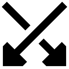 Triangle Arrow Crossover Down Icon from Sharp Remix Set