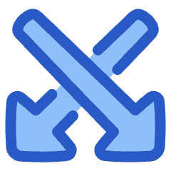 Triangle Arrow Crossover Down Icon from Plump Duo Set