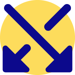 Triangle Arrow Crossover Down Icon from Core Pop Set