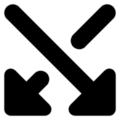 Triangle Arrow Crossover Down Icon from Core Solid Set