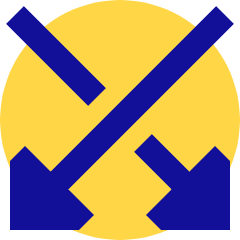 Triangle Arrow Crossover Down Icon from Sharp Pop Set