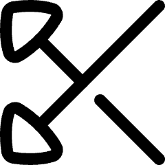 Triangle Arrow Crossover Left Icon from Flex Line Set