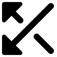 Triangle Arrow Crossover Left Icon from Core Remix Set