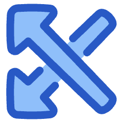 Triangle Arrow Crossover Left Icon from Plump Duo Set