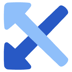 Triangle Arrow Crossover Left Icon from Plump Flat Set