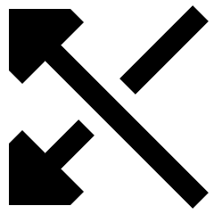 Triangle Arrow Crossover Left Icon from Sharp Remix Set
