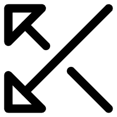 Triangle Arrow Crossover Left Icon from Core Line Set