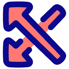 Triangle Arrow Crossover Left Icon from Plump Pop Set