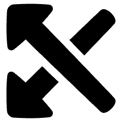 Triangle Arrow Crossover Left Icon from Plump Solid Set