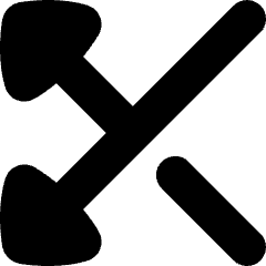 Triangle Arrow Crossover Left Icon from Flex Solid Set