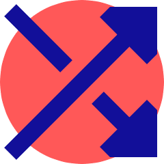 Triangle Arrow Crossover Right Icon from Sharp Pop Set