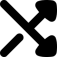 Triangle Arrow Crossover Right Icon from Flex Solid Set