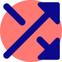 Triangle Arrow Crossover Right Icon from Core Pop Set