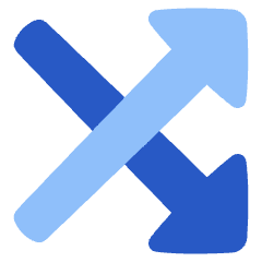Triangle Arrow Crossover Right Icon from Plump Flat Set