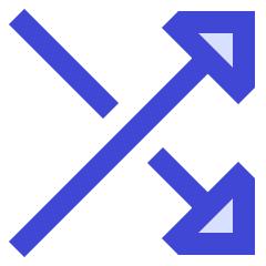 Triangle Arrow Crossover Right Icon from Sharp Duo Set