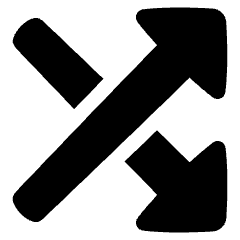 Triangle Arrow Crossover Right Icon from Plump Solid Set