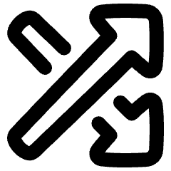 Triangle Arrow Crossover Right Icon from Plump Remix Set