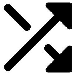 Triangle Arrow Crossover Right Icon from Core Remix Set