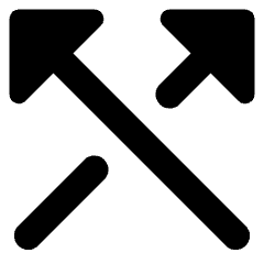 Triangle Arrow Crossover Up Icon from Core Remix Set