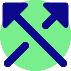 Triangle Arrow Crossover Up Icon from Core Pop Set