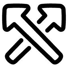 Triangle Arrow Crossover Up Icon from Plump Line Set