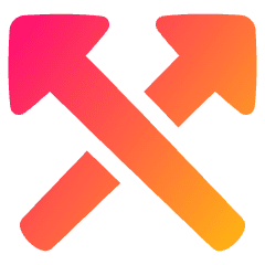 Triangle Arrow Crossover Up Icon from Plump Gradient Set