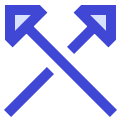 Triangle Arrow Crossover Up Icon from Sharp Duo Set