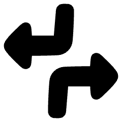 Triangle Arrow Dodge 1 Icon from Plump Solid Set