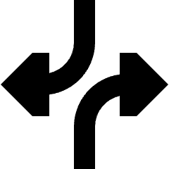 Triangle Arrow Dodge 1 Icon from Sharp Solid Set