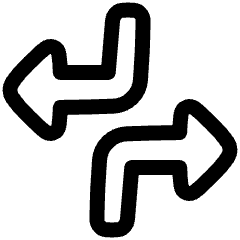 Triangle Arrow Dodge 1 Icon from Plump Line Set