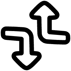 Triangle Arrow Dodge 2 Icon from Plump Line Set
