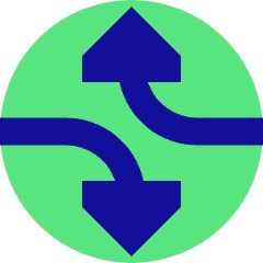 Triangle Arrow Dodge 2 Icon from Sharp Pop Set