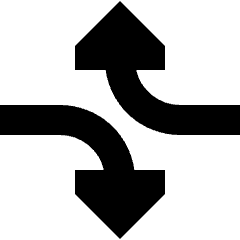Triangle Arrow Dodge 2 Icon from Sharp Solid Set