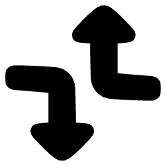 Triangle Arrow Dodge 2 Icon from Plump Solid Set