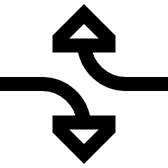 Triangle Arrow Dodge 2 Icon from Sharp Line Set