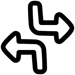 Triangle Arrow Dodge 3 Icon from Plump Line Set
