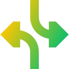 Triangle Arrow Dodge 3 Icon from Sharp Gradient Set