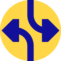 Triangle Arrow Dodge 3 Icon from Sharp Pop Set