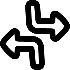 Triangle Arrow Dodge 3 Icon from Plump Remix Set