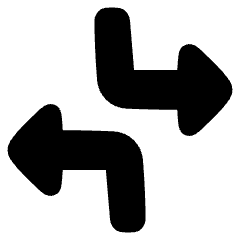 Triangle Arrow Dodge 3 Icon from Plump Solid Set