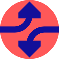 Triangle Arrow Dodge 4 Icon from Sharp Pop Set