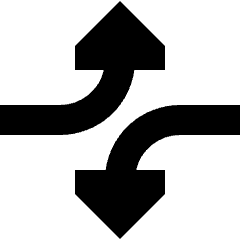 Triangle Arrow Dodge 4 Icon from Sharp Solid Set