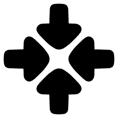 Triangle Arrow Point Center Icon from Plump Solid Set